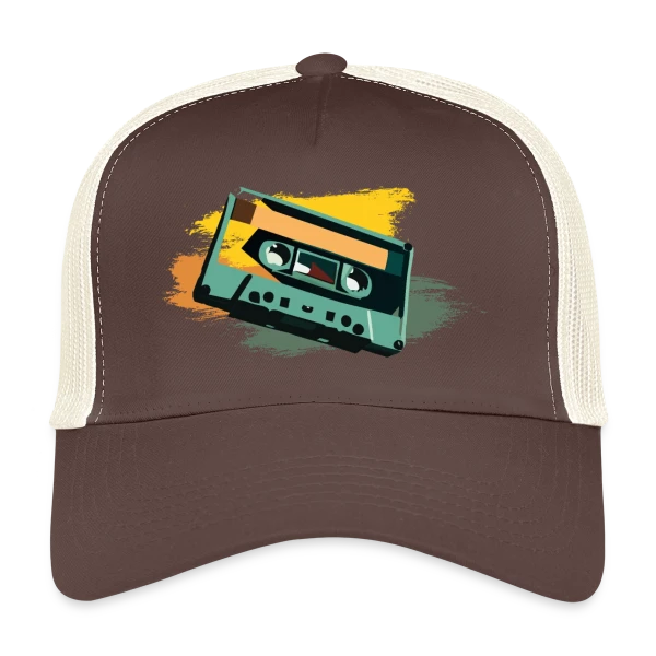 Cassette Pop Art sur Casquette trucker