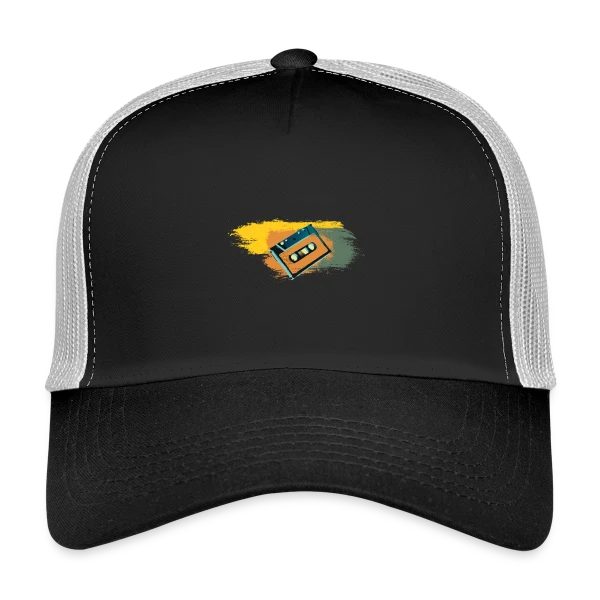Cassette Rétro Couleurs sur Casquette trucker