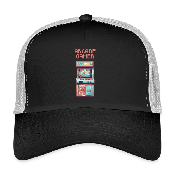 Arcade Gamer Rétro : Le Culte des Salles Obscures sur Casquette trucker