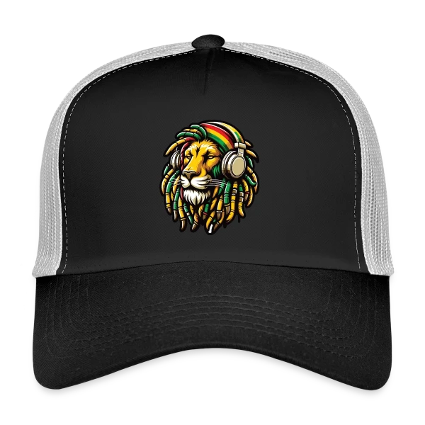 Lion Rasta Musique sur Casquette trucker