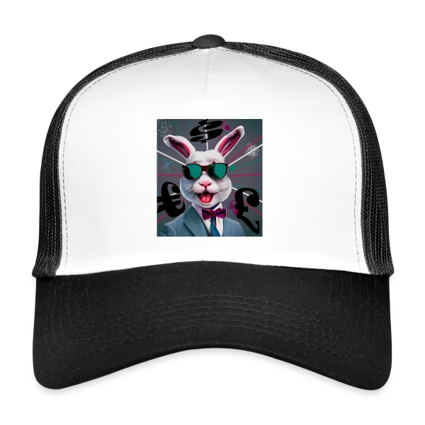 Lapin Business Man sur Casquette trucker
