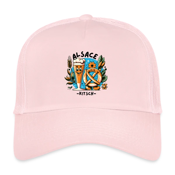 Alsace Kitsch Bière Bretzel sur Casquette trucker