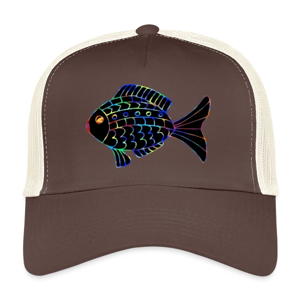 Passion Pêcheur - Motif Poisson sur Casquette trucker