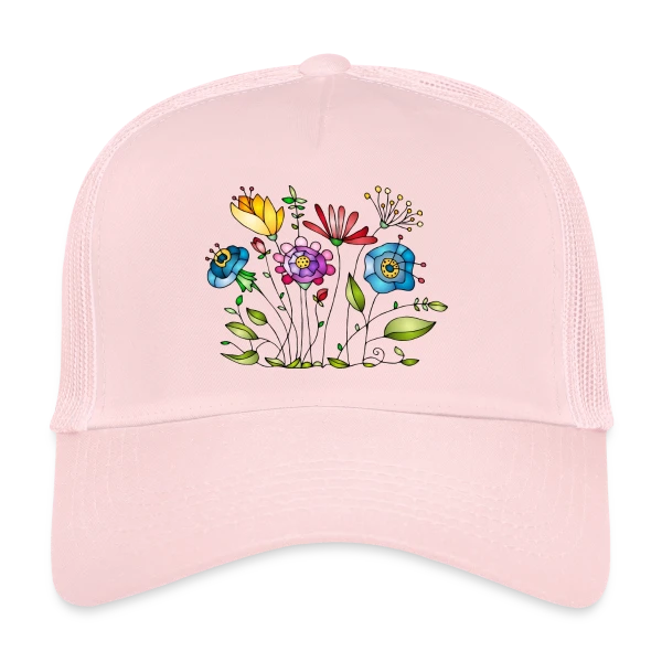 Douceur Florale sur Casquette trucker