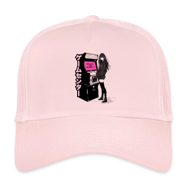 Fille Anime Gaming - En Attente du Joueur 2 sur Casquette trucker