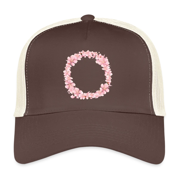 Couronne Florale Rosée : L'Éclat du Printemps sur Casquette trucker