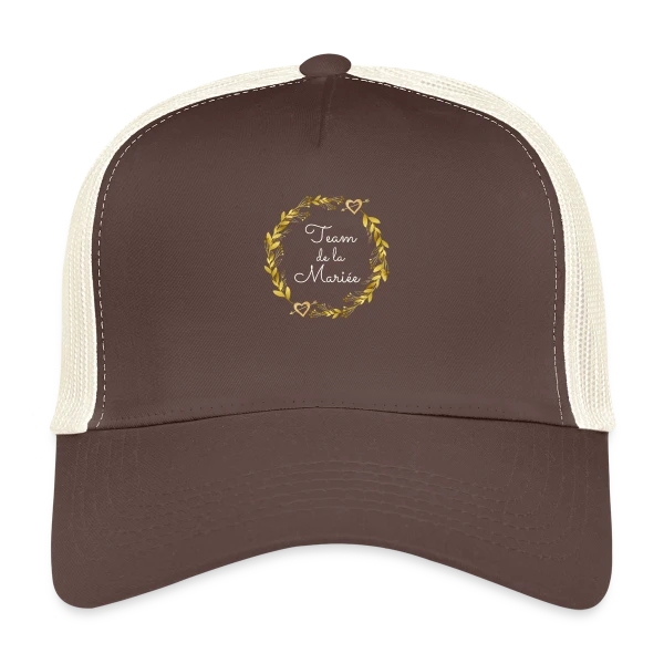 Team de la Mariée EVJF : T-shirt Couronne de Fleurs pour Enterrement de Vie de Jeune Fille sur Casquette trucker