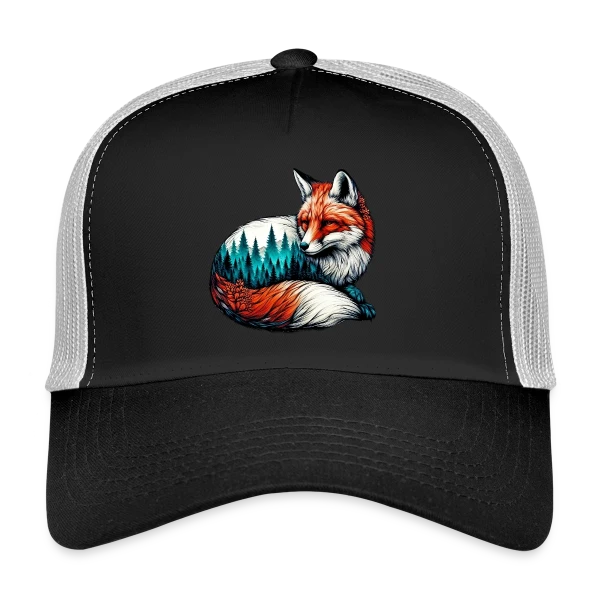 Renard Forêt Enchantée sur Casquette trucker