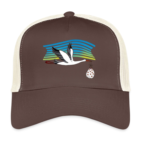 Cigogne Majestueuse sur Casquette trucker