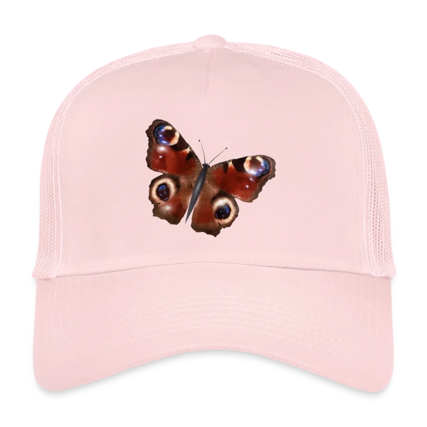 Élégance du Papillon Paon sur Casquette trucker