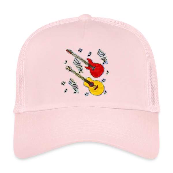 Mélodie Guitare Vintage sur Casquette trucker