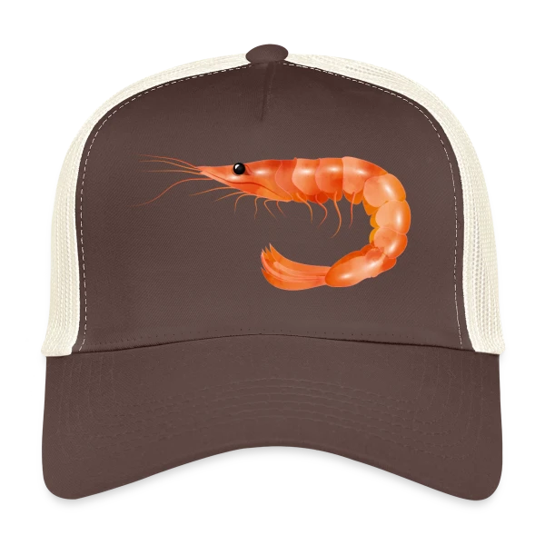 Crevette Rose Scampi Style Croquis sur Casquette trucker