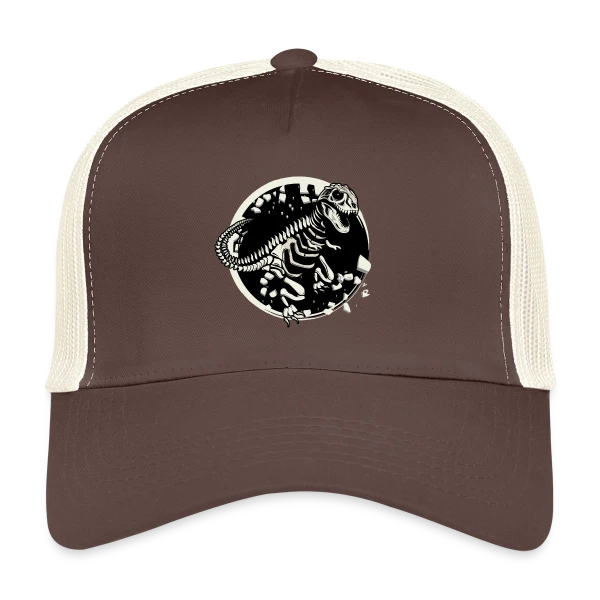 T-Rex Fossile : Le Squelette de Dinosaure Mythique sur Casquette trucker