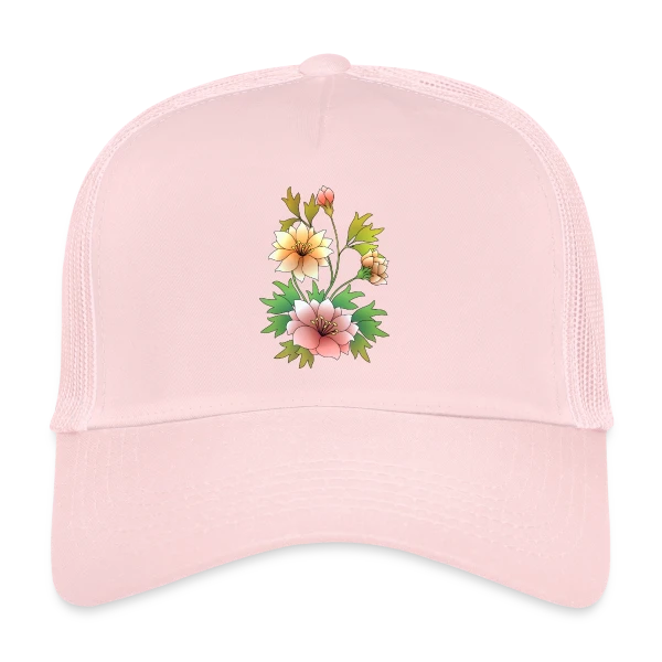 Éclat Floral sur Casquette trucker
