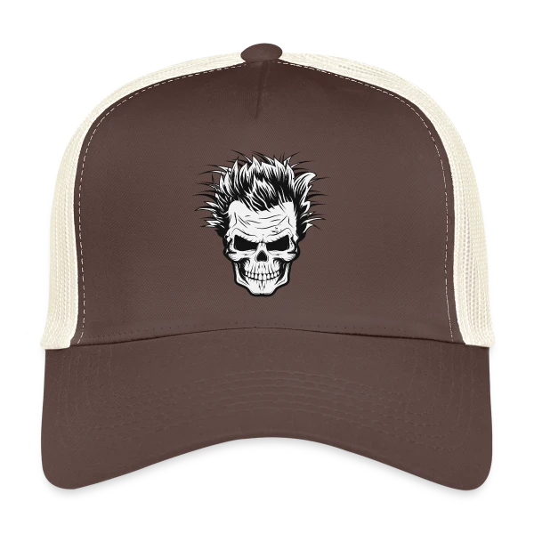 Crâne de Savant Fou sur Casquette trucker