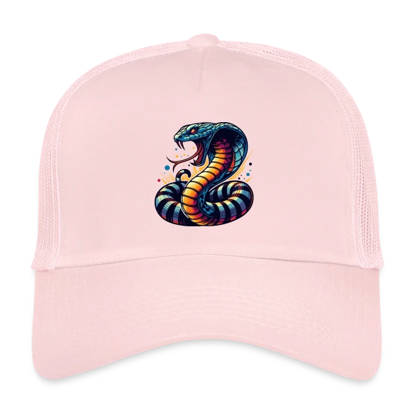 Cobra Vibrant : Style Sauvage et Énergique sur Casquette trucker
