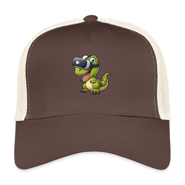Dino T-Rex en Réalité Virtuelle – Humour Geek sur Casquette trucker