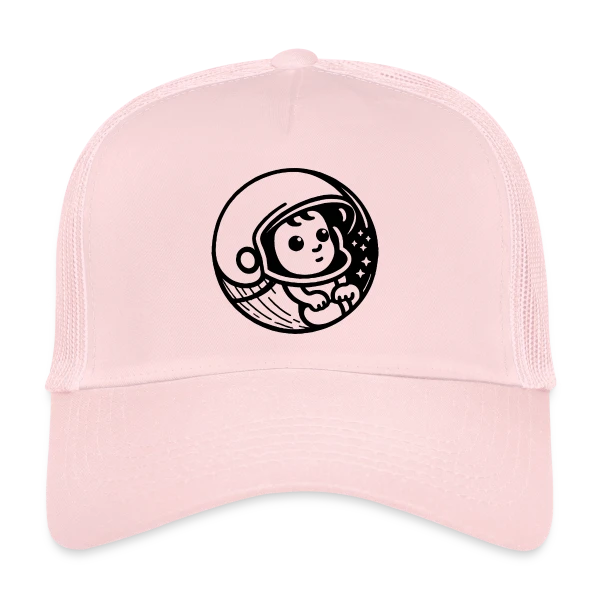 Bébé Casqué – Sécurité et Humour Enfant sur Casquette trucker