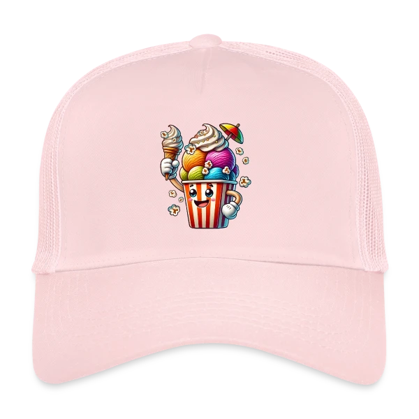 Glace Comic : Fun, Fraîcheur Estivale & Gourmandise sur Casquette trucker