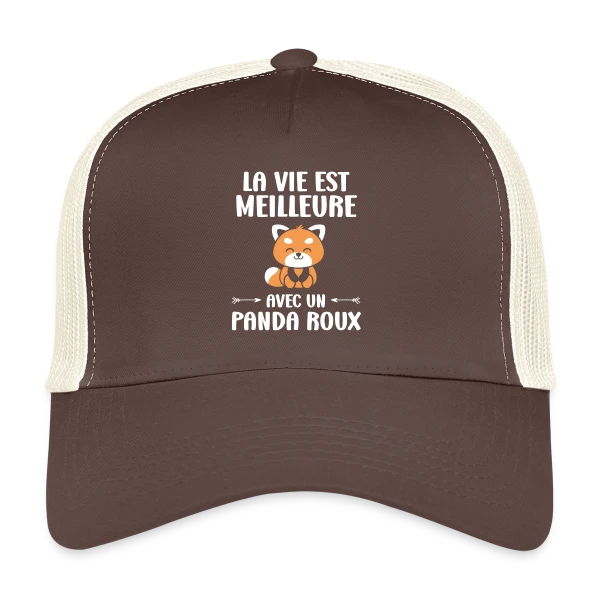 Panda Roux Adorable sur Casquette trucker