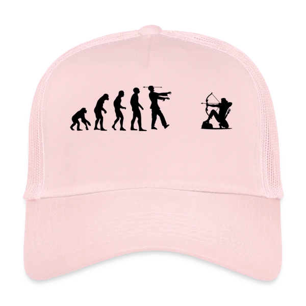 Évolution Humaine : Zombie vs Archer sur Casquette trucker