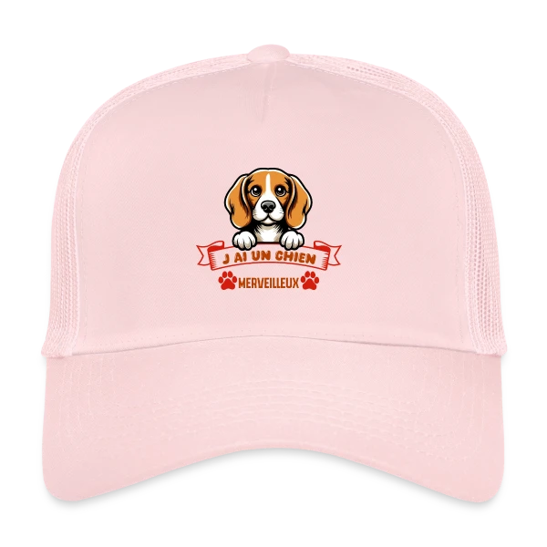 Beagle Adorable sur Casquette trucker