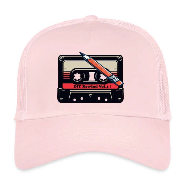 Cassette Rétro K7 : L'Analogique Stylé sur Casquette trucker