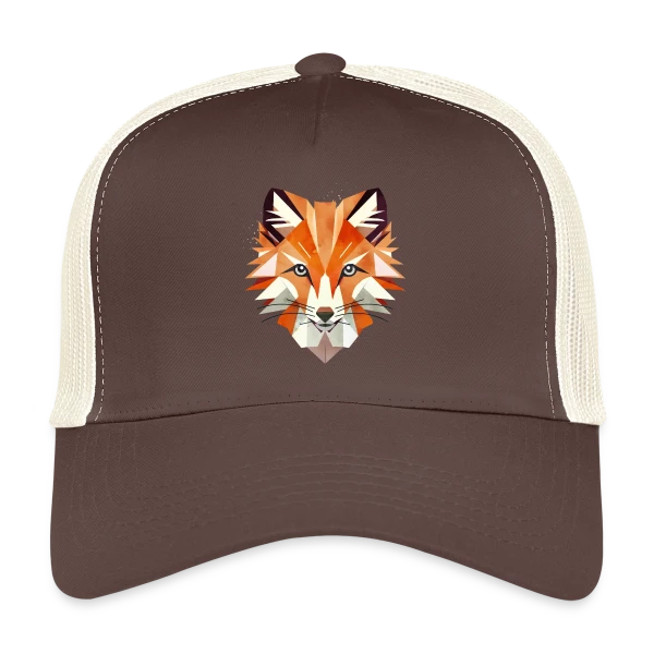 Renard Géométrique Éclatant sur Casquette trucker