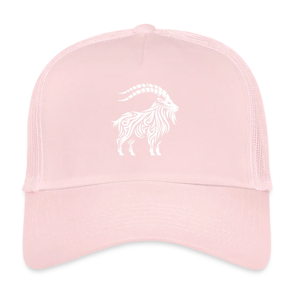 Chèvre de Mer Tribale : L'Esprit Océanique et Mythique sur Casquette trucker