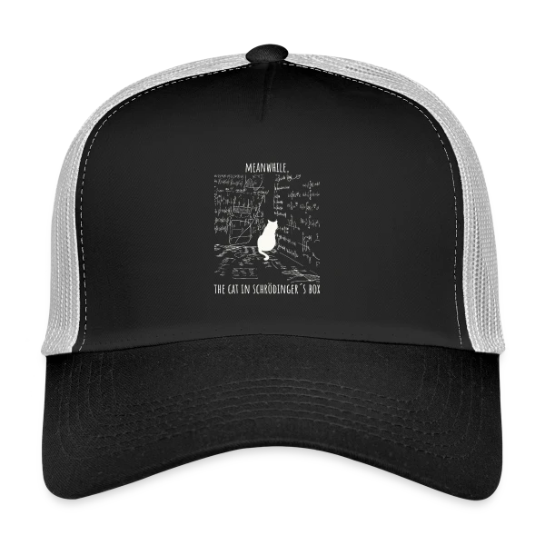 Humour de Schrödinger | Chat Quantique sur Casquette trucker