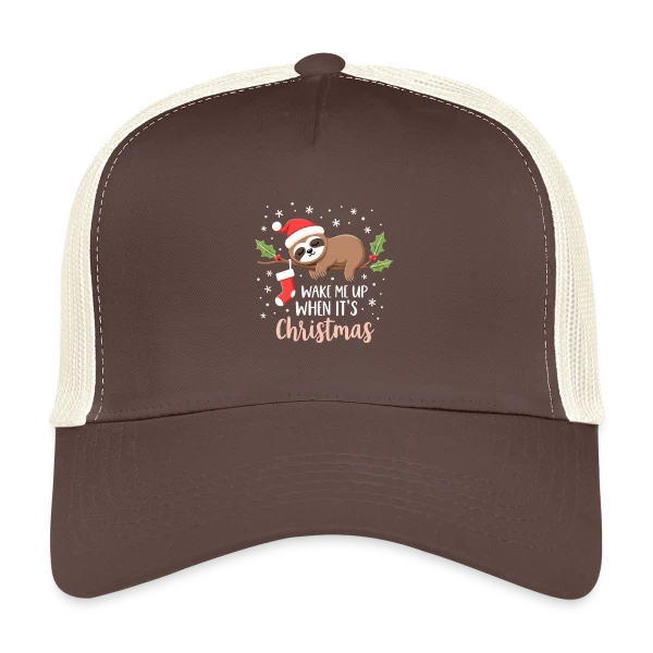 Noël Paresseux Endormi - Réveille-moi pour Noël sur Casquette trucker