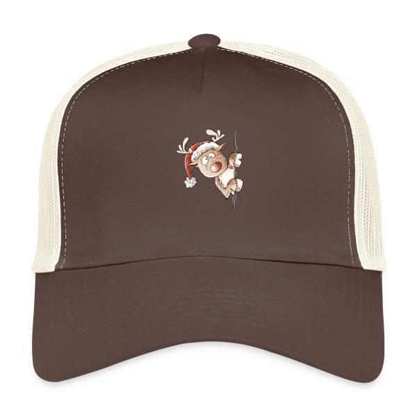 Renne Espiègle de Noël sur Casquette trucker