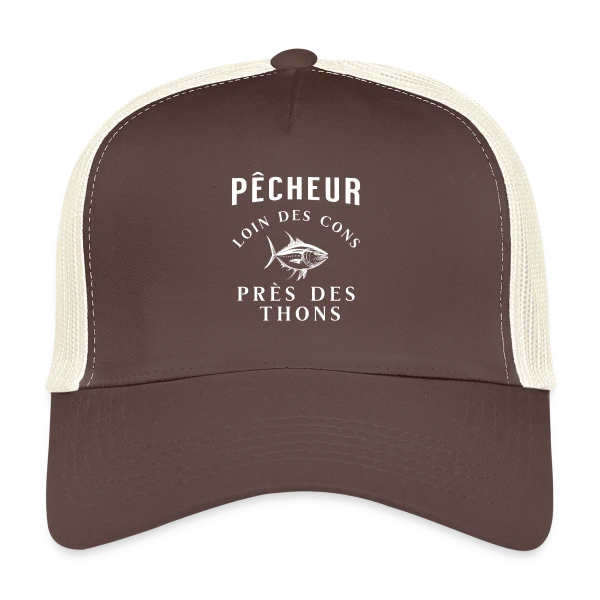 Pêcheur Loin Des Cons Près Des Thons - Humour sur Casquette trucker
