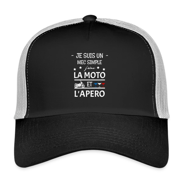 Moto & Apéro : L'Esprit Motard sur Casquette trucker