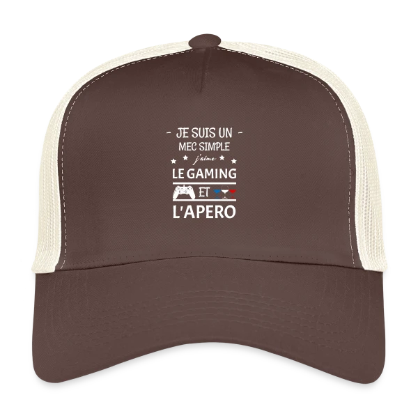 Apéro Gaming : Humour Entre Copains sur Casquette trucker