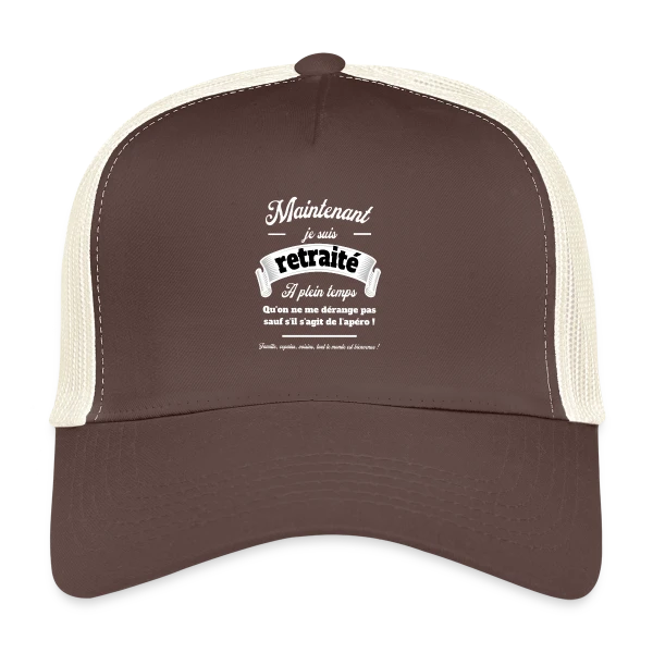 Apéro Retraite : Humour et Détente sur Casquette trucker