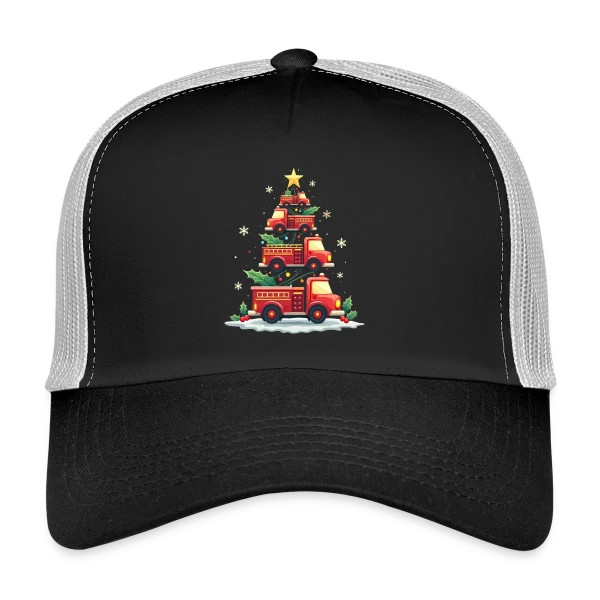 Camion de Pompiers Amusant - Noël sur Casquette trucker