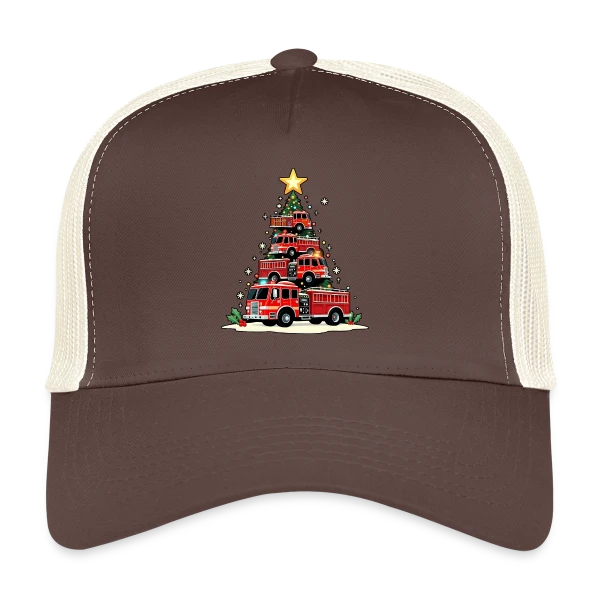 Camion de Pompiers Rigolo - Noël Enchanté sur Casquette trucker
