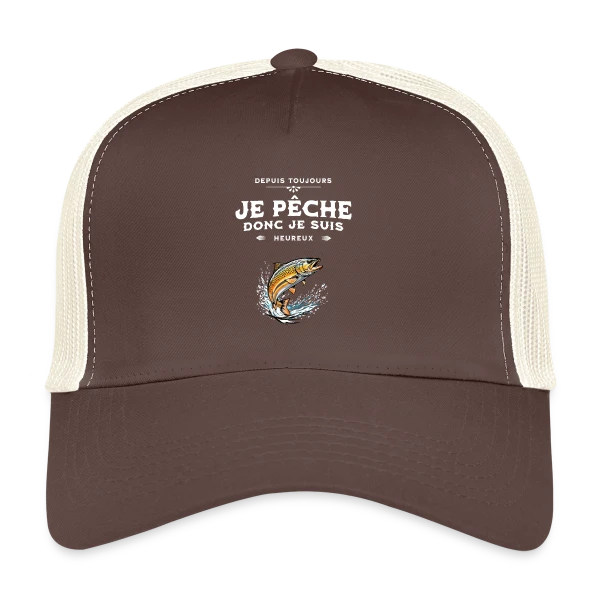 Pêche & Bonheur : Le T-shirt Coloré sur Casquette trucker