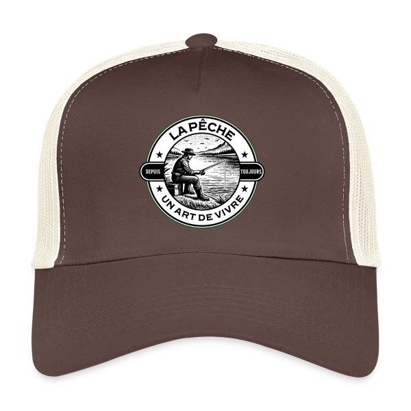 Pêche en Famille : Sobriété et Élégance sur Casquette trucker