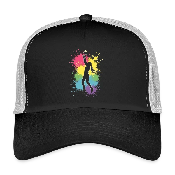 Passion Volley-ball Féminin - Joueuse avec Cœur sur Casquette trucker