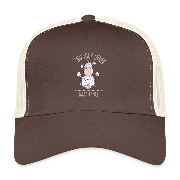 Mouton Yoga 'Baaa-Lance' - L'Équilibre Zen sur Casquette trucker