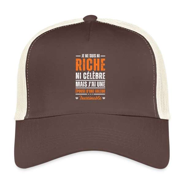 Homme - Mon Épouse D'une Valeur Inestimable sur Casquette trucker