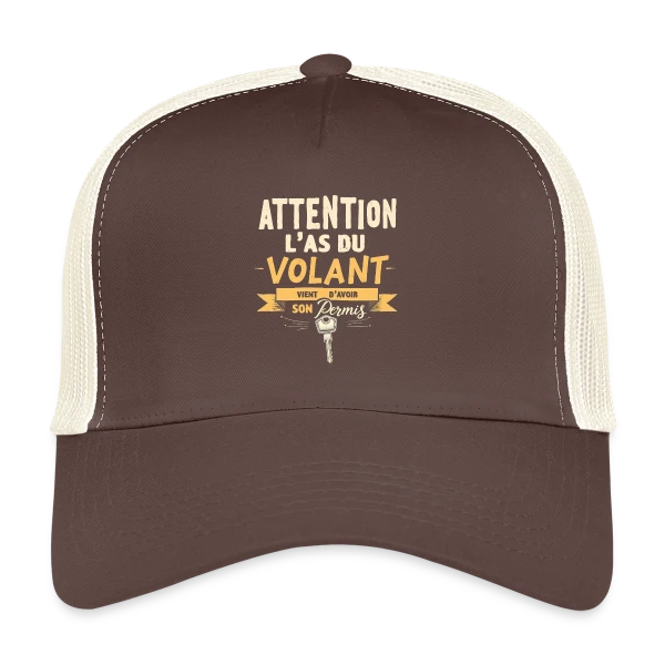 Permis de Conduire - Humour Jeune Conducteur sur Casquette trucker