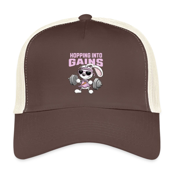 Lapin Musculation - Puissance Carottes sur Casquette trucker