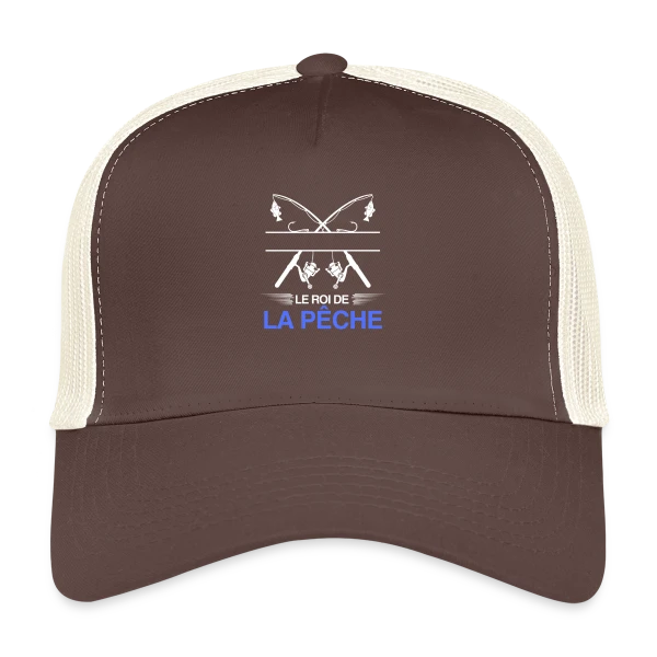 Le Roi de la Pêche - Cadeau Pêcheur Personnalisé sur Casquette trucker