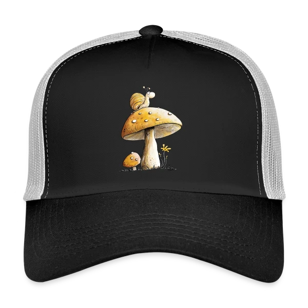 Escargot Rêveur sur Champignon sur Casquette trucker