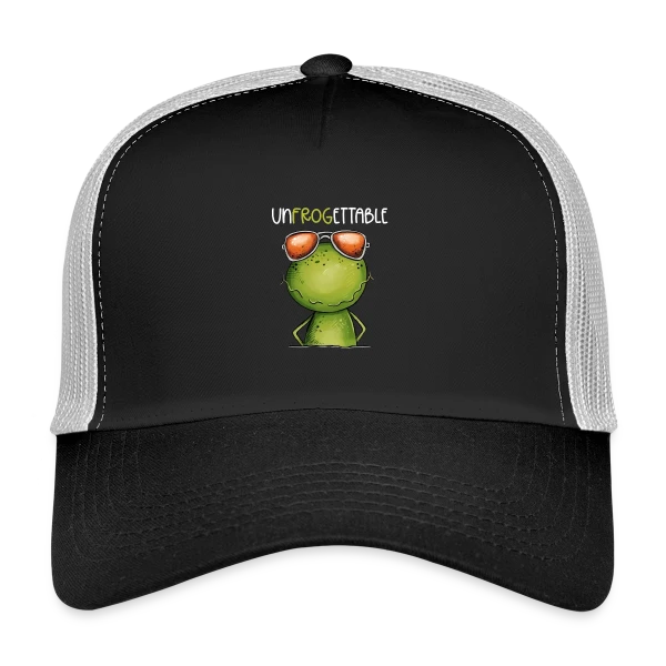 Grenouille Cool et Inoubliable sur Casquette trucker