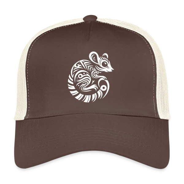 Lémurien Tribal : Esprit de Madagascar sur Casquette trucker
