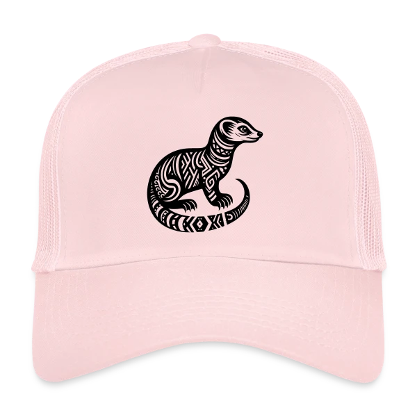 Mangouste Tribale : Esprit Sauvage sur Casquette trucker